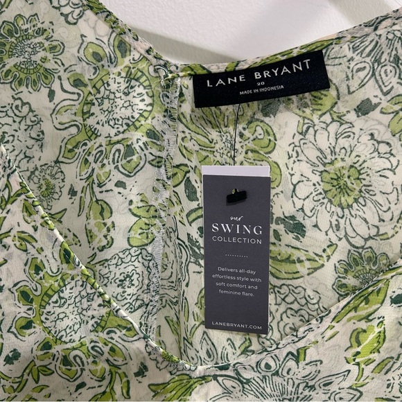 Floral Green Sleeveless Top NWT Plus Size - Picture 5 of 7